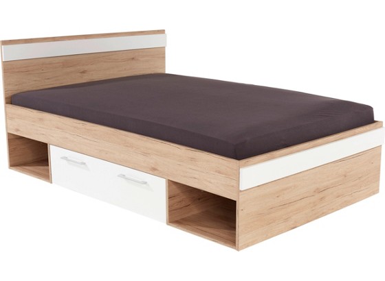 Bett Box 140 - Eichefarben/Weiß, MODERN, Holzwerkstoff (207/145/86cm) Bett Box 140 - Eichefarben/Weiß, MODERN, Holzwerkstoff (207/145/86cm)