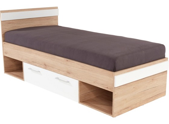 Bett Box 90 - Eichefarben/Weiß, MODERN, Holzwerkstoff (207/95/86cm) Bett Box 90 - Eichefarben/Weiß, MODERN, Holzwerkstoff (207/95/86cm)