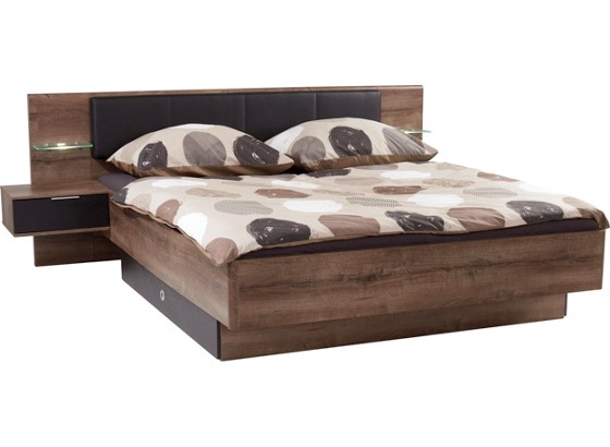 Bettanlage Virgo - Schlammfarben/Eichefarben, MODERN, Holzwerkstoff (180/200cm) Bettanlage Virgo - Schlammfarben/Eichefarben, MODERN, Holzwerkstoff (180/200cm)