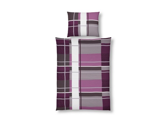 Bettwäsche Firella - Beere/Grau, MODERN, Textil - LUCA BESSONI Bettwäsche Firella - Beere/Grau, MODERN, Textil - LUCA BESSONI