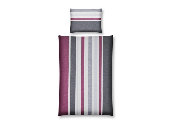 Bettwäsche Tonia - Beere/Weiß, MODERN, Textil - LUCA BESSONI Bettwäsche Tonia - Beere/Weiß, MODERN, Textil - LUCA BESSONI