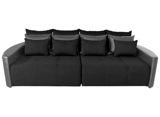 Bigsofa Pura - Schwarz/Grau, MODERN, Holz/Textil (290/80/140cm) - LUCA BESSONI Bigsofa Pura - Schwarz/Grau, MODERN, Holz/Textil (290/80/140cm) - LUCA BESSONI