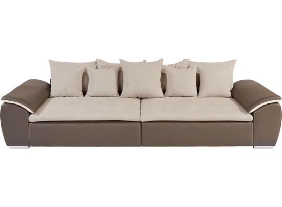 Bigsofa Vesuvio - Chromfarben/Schlammfarben, MODERN, Karton/Holz (280/80/120cm) Bigsofa Vesuvio - Chromfarben/Schlammfarben, MODERN, Karton/Holz (280/80/120cm)