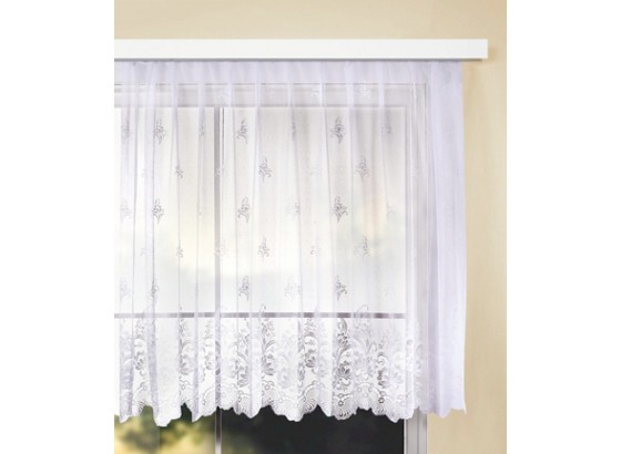 Blumenfensterstore Andrea - Weiß, KONVENTIONELL, Textil (300/175cm) - OMBRA Blumenfensterstore Andrea - Weiß, KONVENTIONELL, Textil (300/175cm) - OMBRA