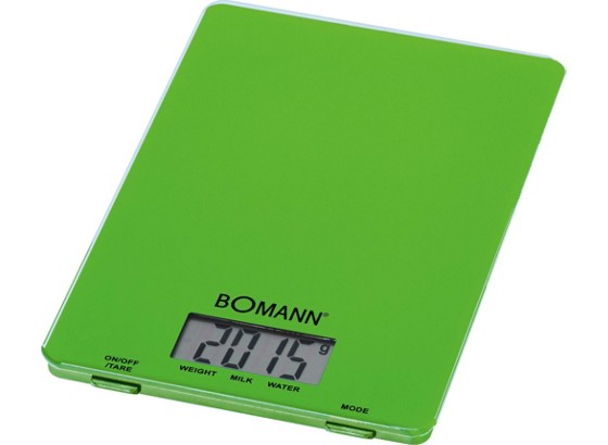 Bomann Elektrische Küchenwaage Kw 1515 Cb - Grün, KONVENTIONELL, Glas/Kunststoff (15/1.7/22cm) - BOMANN Bomann Elektrische Küchenwaage Kw 1515 Cb - Grün, KONVENTIONELL, Glas/Kunststoff (15/1.7/22cm) - BOMANN