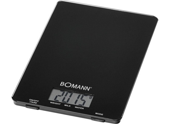 Bomann Elektrische Küchenwaage Kw 1515 Cb - Schwarz, KONVENTIONELL, Glas/Kunststoff (15/1.7/22cm) - BOMANN Bomann Elektrische Küchenwaage Kw 1515 Cb - Schwarz, KONVENTIONELL, Glas/Kunststoff (15/1.7/22cm) - BOMANN