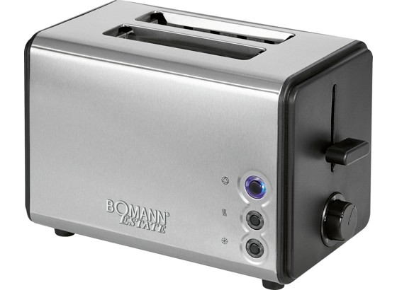 Bomann Toaster Ta 1371 Cb Estate - Edelstahlfarben/Schwarz, KONVENTIONELL, Kunststoff/Metall (25/17,5/15,5cm) - BOMANN Bomann Toaster Ta 1371 Cb Estate - Edelstahlfarben/Schwarz, KONVENTIONELL, Kunststoff/Metall (25/17,5/15,5cm) - BOMANN