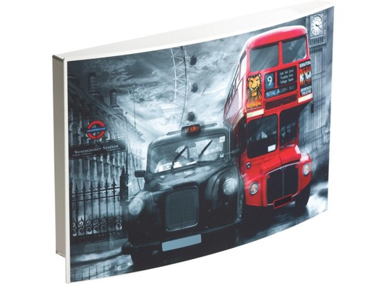 Box Na Kľúče City London - čierna/červená, Moderný, kov (28/19/7cm) Box Na Kľúče City London - čierna/červená, Moderný, kov (28/19/7cm)