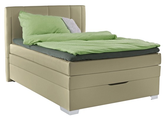 Boxspringbett Madison 140x200 - Chromfarben/Beige, MODERN, Holz/Textil (140/200cm) Boxspringbett Madison 140x200 - Chromfarben/Beige, MODERN, Holz/Textil (140/200cm)