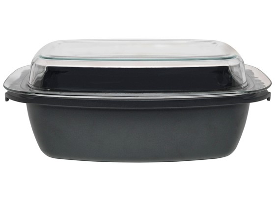 Bräter Cameron - Klar/Schwarz, KONVENTIONELL, Glas/Textil (32/11/20cm) - OMBRA Bräter Cameron - Klar/Schwarz, KONVENTIONELL, Glas/Textil (32/11/20cm) - OMBRA