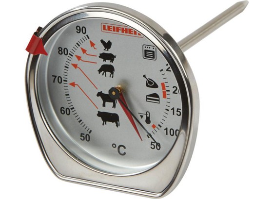 Bratenthermometer Leifheit - Edelstahlfarben, KONVENTIONELL, Metall (8/8/19cm) - LEIFHEIT Bratenthermometer Leifheit - Edelstahlfarben, KONVENTIONELL, Metall (8/8/19cm) - LEIFHEIT