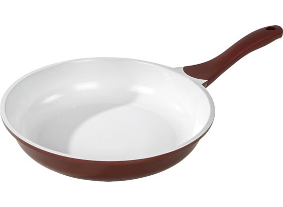 Bratpfanne Fenella - Weiß/Dunkelrot, KONVENTIONELL, Kunststoff/Metall (28cm) - JAMES WOOD Bratpfanne Fenella - Weiß/Dunkelrot, KONVENTIONELL, Kunststoff/Metall (28cm) - JAMES WOOD