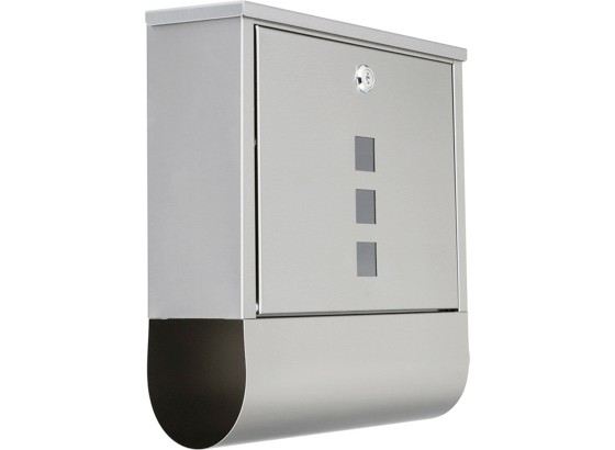 Briefkasten Jack - Silberfarben, KONVENTIONELL, Metall (31/33,5/10,5cm) Briefkasten Jack - Silberfarben, KONVENTIONELL, Metall (31/33,5/10,5cm)