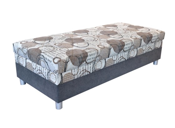 Čalúnená Posteľ Dante - čierna/sivá, Konvenčný, drevo/textil (90/200cm) Čalúnená Posteľ Dante - čierna/sivá, Konvenčný, drevo/textil (90/200cm)