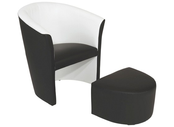 Cocktailsessel Rainbow - Schwarz/Weiß, MODERN (69/76/59cm) - OMBRA Cocktailsessel Rainbow - Schwarz/Weiß, MODERN (69/76/59cm) - OMBRA