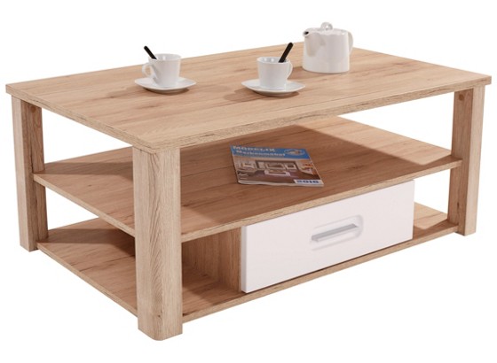 Couchtisch Livorno New - Eichefarben/Weiß, KONVENTIONELL, Holzwerkstoff (115/42/65cm) Couchtisch Livorno New - Eichefarben/Weiß, KONVENTIONELL, Holzwerkstoff (115/42/65cm)