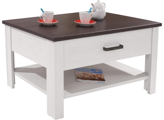 Couchtisch Provence - Wengefarben/Weiß, ROMANTIK / LANDHAUS, Holzwerkstoff (105/70/50,5cm) - JAMES WOOD Couchtisch Provence - Wengefarben/Weiß, ROMANTIK / LANDHAUS, Holzwerkstoff (105/70/50,5cm) - JAMES WOOD
