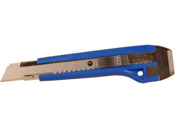 Cuttermesser mit Autolock, Breit - Blau/Silberfarben, KONVENTIONELL, Kunststoff/Metall (16cm) - VENDA Cuttermesser mit Autolock, Breit - Blau/Silberfarben, KONVENTIONELL, Kunststoff/Metall (16cm) - VENDA