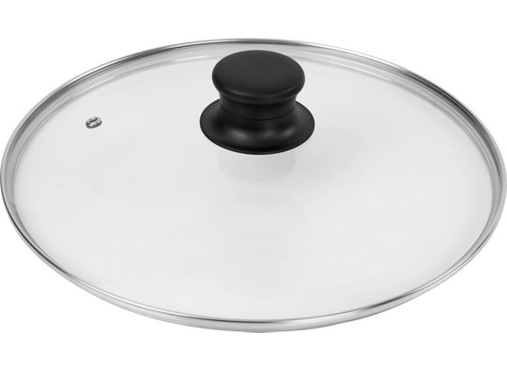 Deckel Isaac - Klar/Silberfarben, KONVENTIONELL, Glas/Kunststoff (28cm) Deckel Isaac - Klar/Silberfarben, KONVENTIONELL, Glas/Kunststoff (28cm)