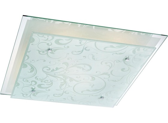Deckenleuchte Britt - Weiß, KONVENTIONELL, Glas/Metall (44/44/9cm) - JAMES WOOD Deckenleuchte Britt - Weiß, KONVENTIONELL, Glas/Metall (44/44/9cm) - JAMES WOOD
