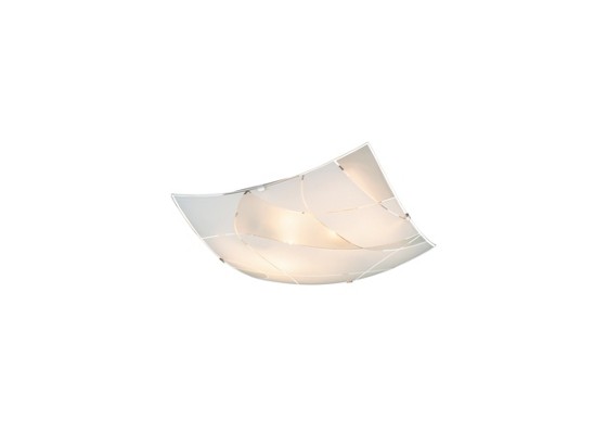 Deckenleuchte Davina - Weiß, ROMANTIK / LANDHAUS, Glas/Metall (30/30/6,5cm) - JAMES WOOD Deckenleuchte Davina - Weiß, ROMANTIK / LANDHAUS, Glas/Metall (30/30/6,5cm) - JAMES WOOD