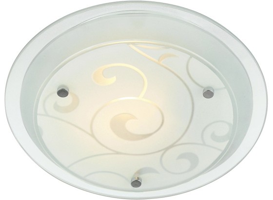 Deckenleuchte Erik - Weiß, KONVENTIONELL, Glas/Metall (25cm) - OMBRA Deckenleuchte Erik - Weiß, KONVENTIONELL, Glas/Metall (25cm) - OMBRA