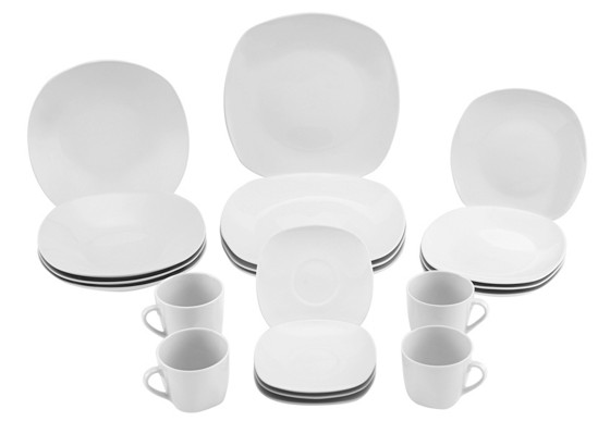 Dinnerset Bärbel - Weiß, KONVENTIONELL, Keramik - OMBRA Dinnerset Bärbel - Weiß, KONVENTIONELL, Keramik - OMBRA