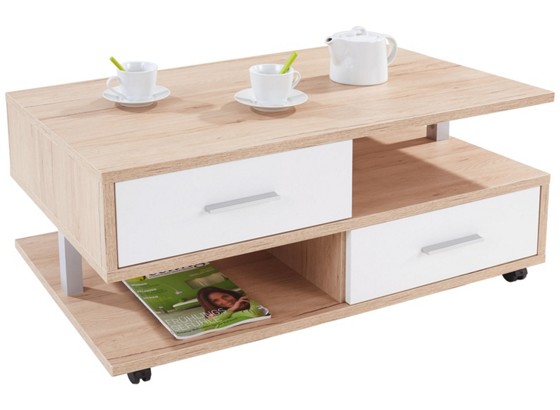 Dohányzóasztal Quattro - tölgy színű, konvencionális, faanyagok (105/45/60cm) Dohányzóasztal Quattro - tölgy színű, konvencionális, faanyagok (105/45/60cm)