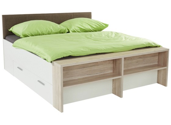 Doppelbett Julia - Eichefarben/Braun, KONVENTIONELL, Holzwerkstoff/Textil (186/54-95/226cm) Doppelbett Julia - Eichefarben/Braun, KONVENTIONELL, Holzwerkstoff/Textil (186/54-95/226cm)