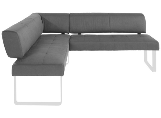 Eckbank Leonie - Chromfarben/Grau, MODERN, Textil (177/216cm) Eckbank Leonie - Chromfarben/Grau, MODERN, Textil (177/216cm)