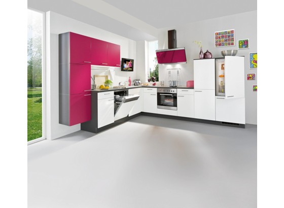 Eckküche Win - Pink/Eichefarben, Holzwerkstoff (285/325cm) - EXPRESS Eckküche Win - Pink/Eichefarben, Holzwerkstoff (285/325cm) - EXPRESS