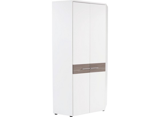 Eckschrank Monza - Dunkelbraun/Weiß, MODERN, Holzwerkstoff (80/196/80cm) Eckschrank Monza - Dunkelbraun/Weiß, MODERN, Holzwerkstoff (80/196/80cm)