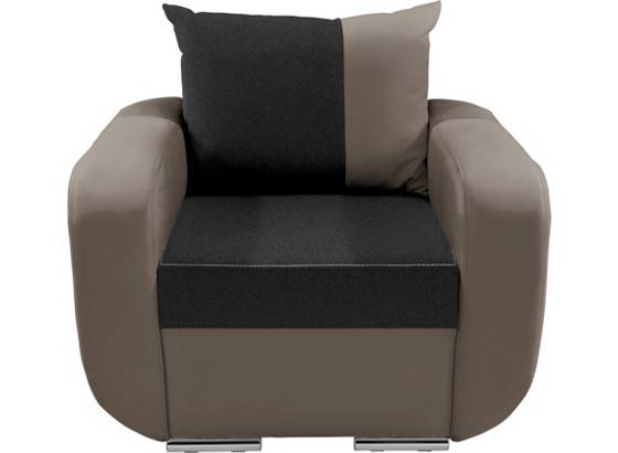 Einsitzer Faro - Chromfarben/Schlammfarben, KONVENTIONELL, Holz/Textil (94/90/92cm) Einsitzer Faro - Chromfarben/Schlammfarben, KONVENTIONELL, Holz/Textil (94/90/92cm)