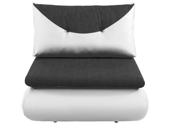 Einsitzer Timo - Dunkelgrau/Weiß, MODERN, Kunststoff/Textil (98/85/80cm) Einsitzer Timo - Dunkelgrau/Weiß, MODERN, Kunststoff/Textil (98/85/80cm)