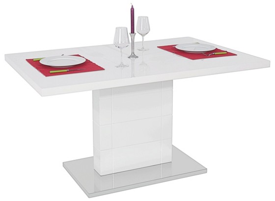 Esstisch Otto 140 - Edelstahlfarben/Weiß, MODERN, Holzwerkstoff/Metall (140/76/90cm) Esstisch Otto 140 - Edelstahlfarben/Weiß, MODERN, Holzwerkstoff/Metall (140/76/90cm)