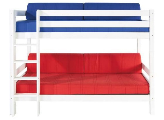 Etagenbett Max & Moritz - Weiß, MODERN, Holz (210,5/150/98cm) Etagenbett Max & Moritz - Weiß, MODERN, Holz (210,5/150/98cm)