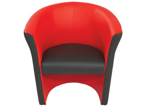 Fotel Rainbow - fekete/piros, modern (69/76/59cm) - OMBRA Fotel Rainbow - fekete/piros, modern (69/76/59cm) - OMBRA