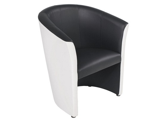Fotelja Pur - bijela/crna, Moderno, tekstil (67/76/59cm) Fotelja Pur - bijela/crna, Moderno, tekstil (67/76/59cm)