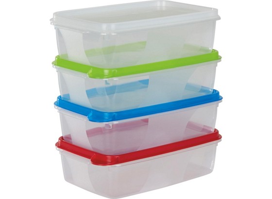 Frischhaltebox 0,5 Liter - Blau/Rot, KONVENTIONELL, Kunststoff (10/5/15cm) Frischhaltebox 0,5 Liter - Blau/Rot, KONVENTIONELL, Kunststoff (10/5/15cm)