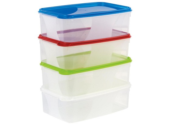 Frischhaltedose 2 Liter - Blau/Rot, KONVENTIONELL, Kunststoff (15/8/23cm) Frischhaltedose 2 Liter - Blau/Rot, KONVENTIONELL, Kunststoff (15/8/23cm)