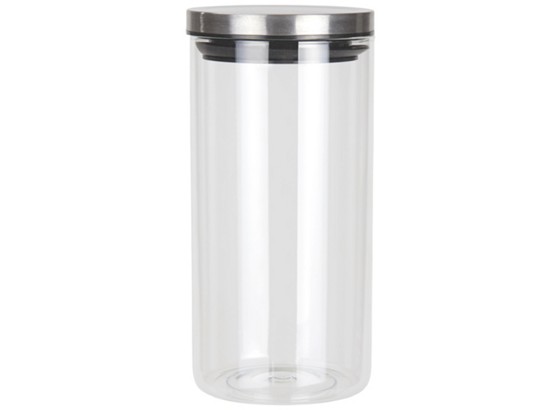 Frischhaltedose Catleen, Gr. M - Klar/Edelstahlfarben, KONVENTIONELL, Glas/Metall (10,2/21cm) - LUCA BESSONI Frischhaltedose Catleen, Gr. M - Klar/Edelstahlfarben, KONVENTIONELL, Glas/Metall (10,2/21cm) - LUCA BESSONI
