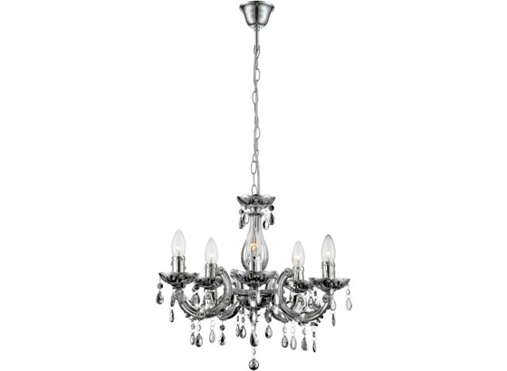 Függőlámpa Lexi - krómszínű, konvencionális, műanyag/fém (128cm) - OMBRA Függőlámpa Lexi - krómszínű, konvencionális, műanyag/fém (128cm) - OMBRA