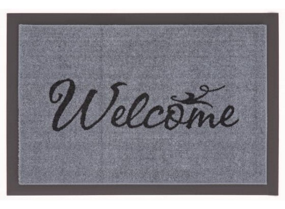 Fußmatte Welcome - Schwarz/Grau, KONVENTIONELL, Textil (40/60cm) Fußmatte Welcome - Schwarz/Grau, KONVENTIONELL, Textil (40/60cm)