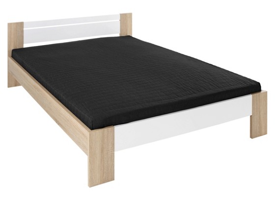 Futonová Postel Vega - bílá/barvy dubu, Moderní, dřevěný materiál (145/68/204cm) Futonová Postel Vega - bílá/barvy dubu, Moderní, dřevěný materiál (145/68/204cm)