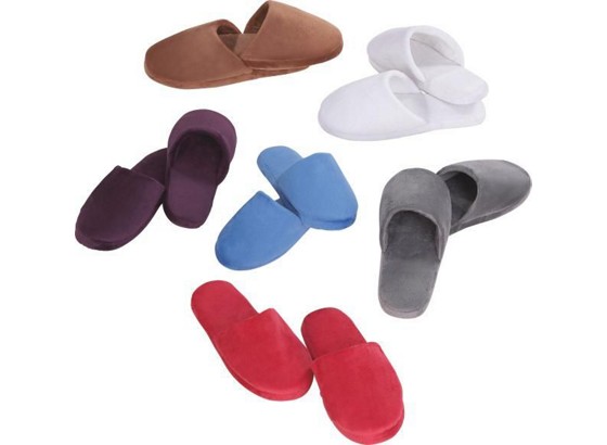 Gästepantoffel Jacky - Blau/Rot, KONVENTIONELL, Textil - OMBRA Gästepantoffel Jacky - Blau/Rot, KONVENTIONELL, Textil - OMBRA