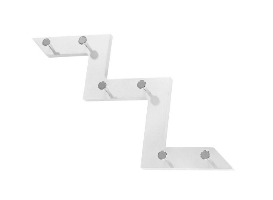 Garderoba Zidna Zidna Vješalica - bijela/boje kroma, Moderno, drvni materijal/metal (56/34/3cm) Garderoba Zidna Zidna Vješalica - bijela/boje kroma, Moderno, drvni materijal/metal (56/34/3cm)