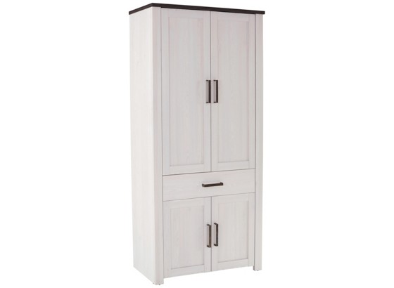 Garderobenschrank Provence - Wengefarben/Weiß, MODERN, Holzwerkstoff (98/200/42cm) - JAMES WOOD Garderobenschrank Provence - Wengefarben/Weiß, MODERN, Holzwerkstoff (98/200/42cm) - JAMES WOOD