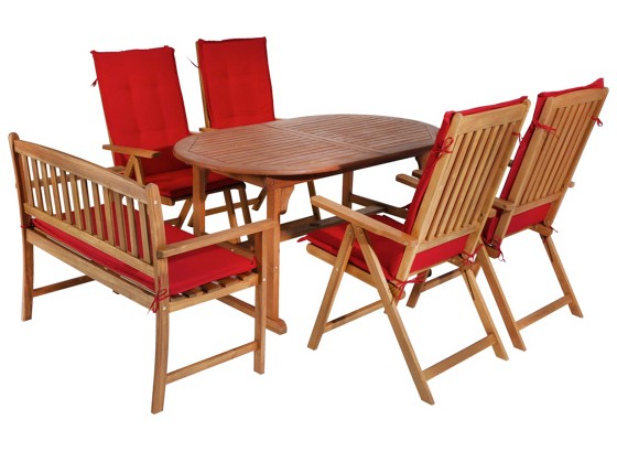 Greemotion Gartengarnitur Borkum 6tlg. - Akaziefarben, MODERN, Holz - GREEMOTION Greemotion Gartengarnitur Borkum 6tlg. - Akaziefarben, MODERN, Holz - GREEMOTION