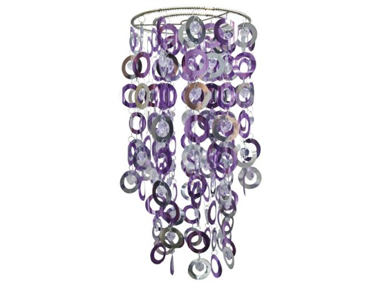 Hängeleuchte Lavender - Chromfarben/Lila, KONVENTIONELL, Kunststoff (27/54cm) - OMBRA Hängeleuchte Lavender - Chromfarben/Lila, KONVENTIONELL, Kunststoff (27/54cm) - OMBRA