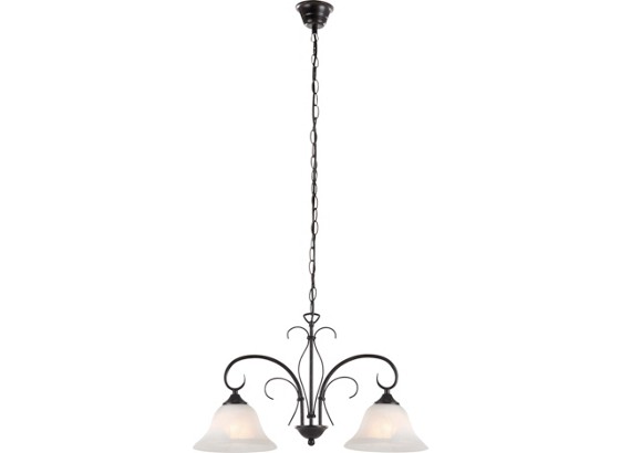 Hängeleuchte Olga - Rostfarben/Weiß, ROMANTIK / LANDHAUS, Glas/Metall (53,5/115cm) - JAMES WOOD Hängeleuchte Olga - Rostfarben/Weiß, ROMANTIK / LANDHAUS, Glas/Metall (53,5/115cm) - JAMES WOOD